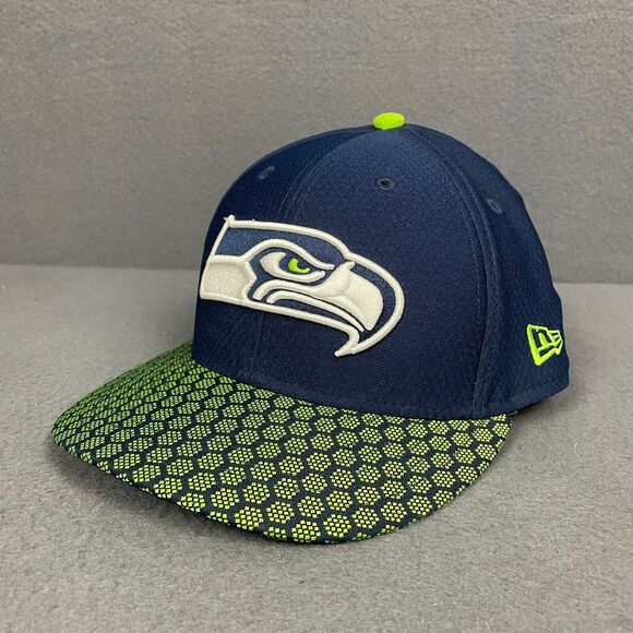 Seattle Seahawks Hat Men's 7.5 New Era 6-Panel Baseball Navy Green Football NFL - Picture 1 of 13